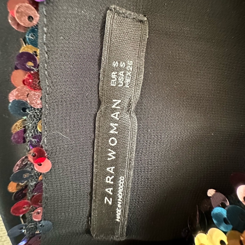 Zara V-Neck Sequin Mini Dress, Like New - Picture 8 of 8